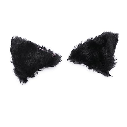 GALPADA Katzenohren Haarspange 2Stücke Plüsch Haarnadel für Mädchen Cosplay Kopfschmuck für Partys Bezaubernde Katzenhaare Realistisches Design von GALPADA