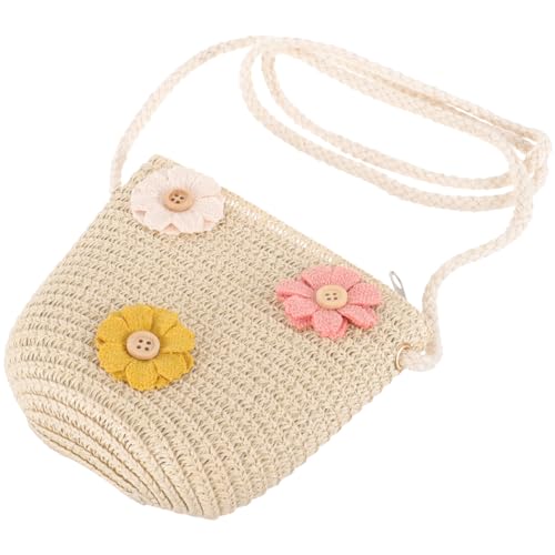 GALPADA Kinder-Strohgeldbörsen Sommer-Strand-Umhängetaschen Mit Reißverschluss Mädchen-Urlaubs-Umhängetasche Süße Boho-Tasche Für Babys von GALPADA