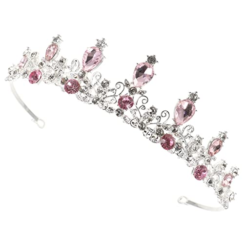 GALPADA Kindergeburtstag Krone Haarschmuck Legiertes Tiara Haarband mit Funkelnden Strasssteinen Braut und Party Haarreif für Mädchen Vielseitiges Diadem für Festliche Anlässe Wie von GALPADA