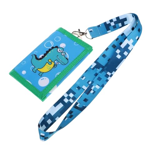 GALPADA Geldbörse Für Junge Mädchen Mit Cartoon-Design Krokodil- Canvas-Material Reißverschluss- Und Abnehmbarem Schlüsselband Für Mädchen Und Jungen von GALPADA