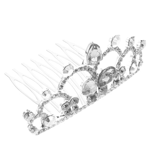 GALPADA Kleine Tiara Haarkamm mit Funkelnden Strasssteinen Krone Haarschmuck für Geburtstagsfeier Sicherer Legierungs Kamm Glitzerndes Accessoire für Mädchen und Fototermine von GALPADA