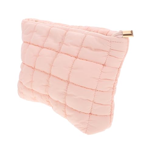 GALPADA Kleiner Gestepptes Kosmetikbeutel Für Reisen Modischer Zipper Pouch Für Damen Zur Organisation Von Make-up Und Essentials Perfektes Accessoire Für Alltag von GALPADA