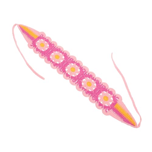 GALPADA Kleines Häkel Haarband Damen Verstellbar Weiches Stirnband Zart Handgearbeitet Süßer Haarschmuck Vielseitig Tragbar von GALPADA