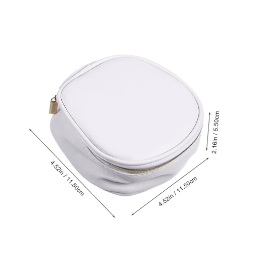 GALPADA Kompakte Mini Leder Kosmetiktasche mit Spiegel und Lippenstifthalter Praktische Tragbare Make Up Tasche für Reise Büro und Alltag Stilvoller Aufbewahrungs Organizer für von GALPADA