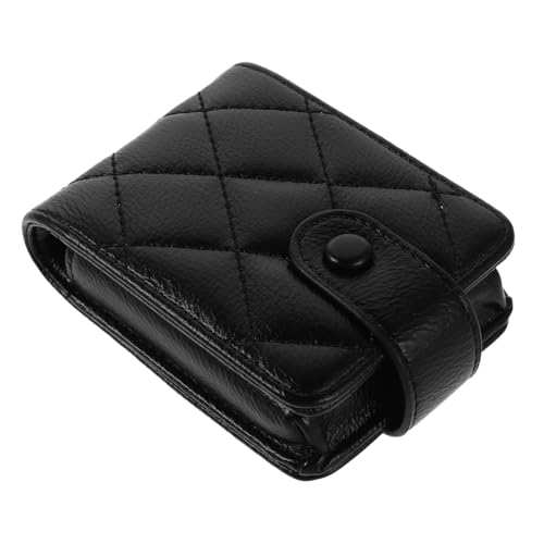 GALPADA Kompaktes Lippenstift-etui Damen mit Gestepptem Pu- Integrierter Spiegel Kleine Kosmetiktasche für Reisen und Alltag Leichte Makeup-Tasche für Lippenstift und Accessoires Passend von GALPADA