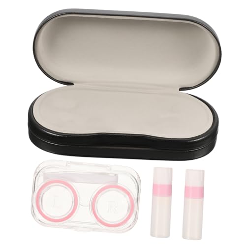 GALPADA Kontaktlinsen-etui Aus Pu Doppellagige Brillenbox Tragbarer Linsen-Organizer Hervorragender Schutz Vor Abnutzung Mit Pinzette Zum Aufbewahren Von Brillen Und Zubehör von GALPADA