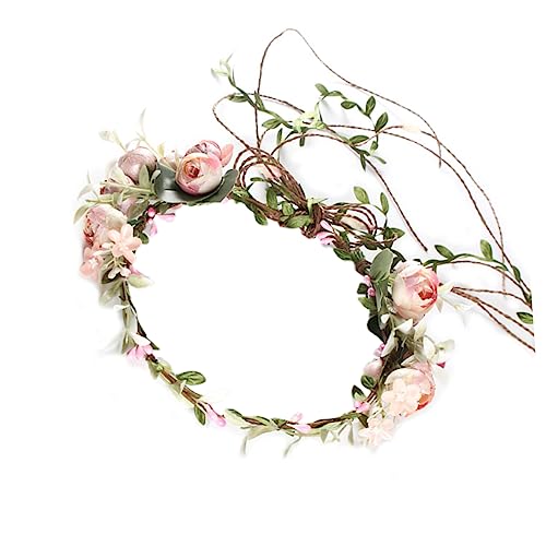 GALPADA Stirnband Für Die Braut Blumenkopfschmuck Frauen Stirnband Blumenstirnbänder Für Damen Bandana Stirnband Hochzeit Fräulein Kranz von GALPADA