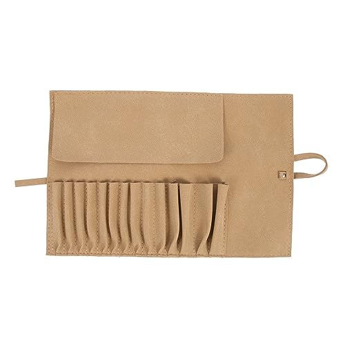 GALPADA Kosmetiktasche Makeup Pinsel Aufbewahrung Tasche aus Wildleder Langlebig Tragbar Kompakt Rollbar als Geschenk für Makeup Artists Reiseetui für Damen Schminkkoffer Organizer von GALPADA