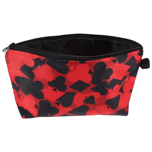 GALPADA Kosmetiktaschen Mit Poker-Muster Glücksspiel-Make-Up-Tasche Organizer-Taschen Reisetasche Mit Reißverschluss Für Partygeschenke Valentinstagsgeschenk von GALPADA