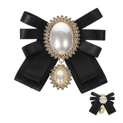 GALPADA Perlen Brosche Für Damen Strass Brosche Anstecknadel Mit Perlen Kleiderabzeichen Für Kleidung Taschen Und Accessoires von GALPADA