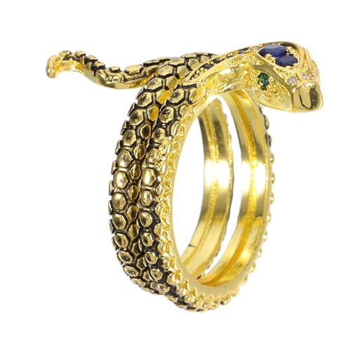 GALPADA Kreativer Schlange fingerring Material Unisex Schmuck Vielseitiger Modischer Ring für Damen und Herren Einzigartiges Design mit Feiner Verarbeitung Auffälliger Look für Besondere von GALPADA