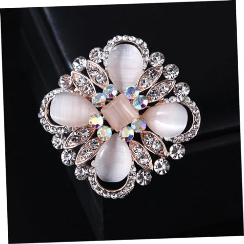 GALPADA Katzenauge Brosche Für Kreuzbrosche Mit Strass Für Hochzeiten Partys Und Festliche Anlässe Accessoire Für Outfit von GALPADA