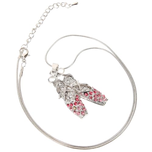 GALPADA Kristallbesetzte Ballettschuh Halskette Damen Anhänger Leichtes Schmuckgeschenk für Geburtstag Valentinstag Party von GALPADA