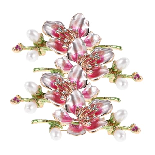 GALPADA Kristallblumen-brosche – Blütenblumen-broschen, Perlen, Anstecknadel Für Frauen, Brautschmuck, Hochzeitsanstecker von GALPADA