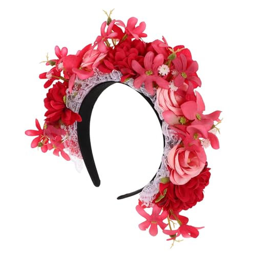GALPADA Kunstblumen Stirnband für Damen und Mädchen Ethnisches Design für Halloween Partys und Fotoshootings Leicht und Langlebig für Festliche Anlässe von GALPADA