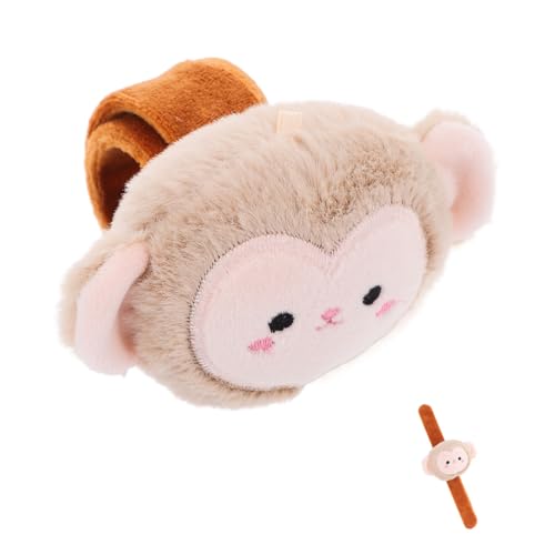 GALPADA Kuscheltier Schnapparmband Affe für Weiches Plüschmaterial Süßes Design Mitgebsel für Geburtstagsfeiern Halloween und Schulveranstaltungen von GALPADA