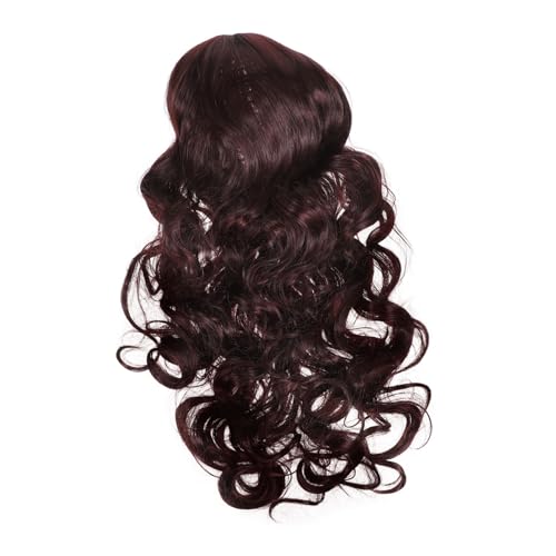 GALPADA Lange Gewellte Perücke für Damen Natürliche Optik Hitzebeständiges Kunsthaar Mittiger Scheitel Rote Braunfarbe Geeignet für Cosplay Party Tägliches Tragen GALPADA Lange Gewellte Perücke für Damen Natürliche Optik Hitzebeständiges Kunsthaar Mittiger Scheitel Rote Braunfarbe Geeignet für Cosplay Party Tägliches Tragen von GALPADA