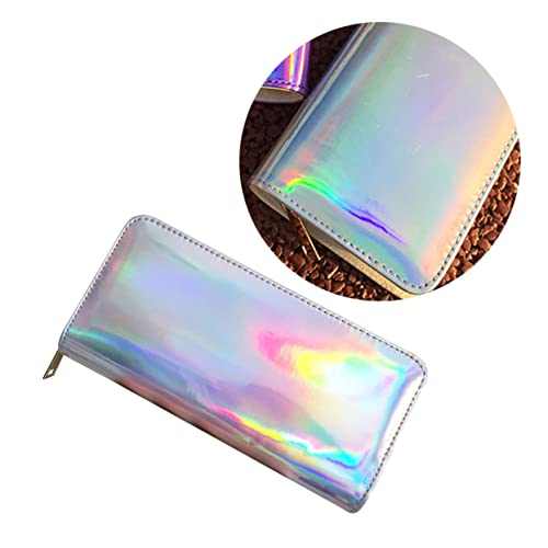GALPADA Langer Glänzender Geldbeutel Aus Pu Mit Großer Kapazität Multifunktionale Brieftasche Für Damen Für Karten Münzen Und Mehr Silber von GALPADA