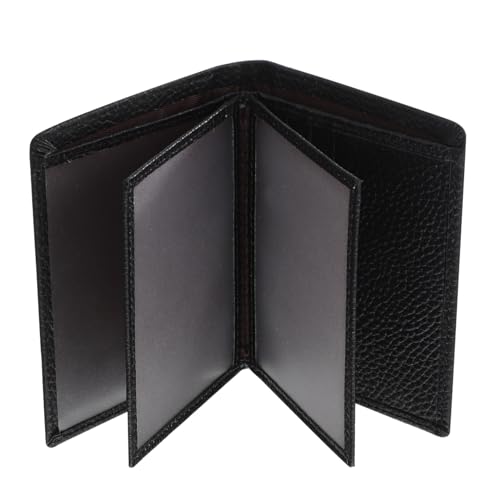 GALPADA Leder Kartenetui Multifunktional Kreditkartenetui Bankkartenhalter Führerscheinetui Schwarz für Damen Büro Alltag von GALPADA