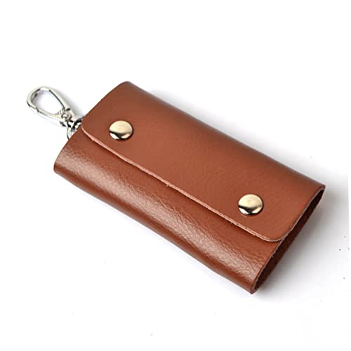 GALPADA Casual Cowhide Schlüsselhalter Tasche Multifunktionale Schlüssel-Organizer Für Männer Und Frauen Mit Ringhaken Handgefertigt Aus Echtem Rindsleder Farbe Zufällig von GALPADA