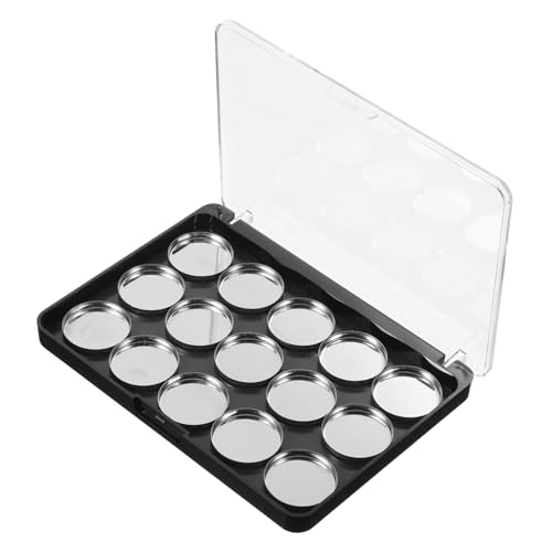 GALPADA Leere Magnetische Lidschatten Palette mit Fächern DIY Multi Grid Make Up Aufbewahrung Kompakt Leicht und Tragbar für Reisen und Kosmetikliebhaber Wiederverwendbar und Stabil von GALPADA