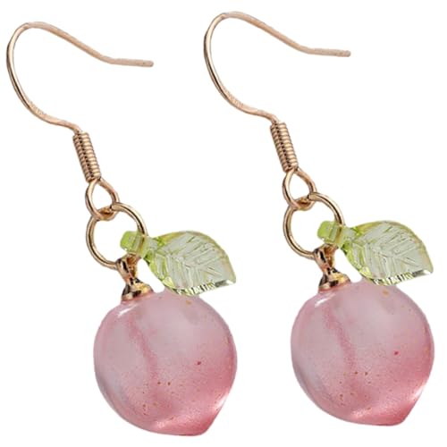 GALPADA Leichte Damen Ohrringe mit Pfirsich Design Zarte Hook Earrings in Pastellfarben Niedliche Ohrhänger für Mädchen Modischer Schmuck für Alltag und von GALPADA