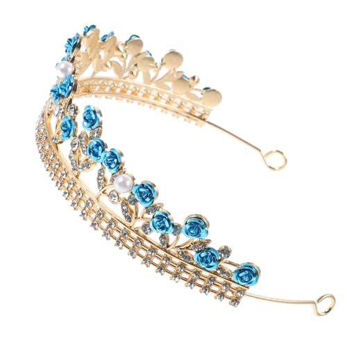 GALPADA Leichter Metall Haarreif mit Starker Härte Rosafarbene Blumenkrone für Frauen Bequemer Brautschmuck für Hochzeit Party Bühne und Festliche Anlässe Stabile Kopfbedeckung von GALPADA