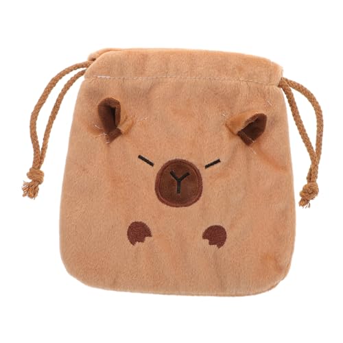 GALPADA Kosmetiktasche Mit Kordelzug Flauschige Aufbewahrungstasche Für Make-up Reisen Tragbar Organizer Für Kosmetika Tiermuster Beutel Zum Zusammenziehen von GALPADA