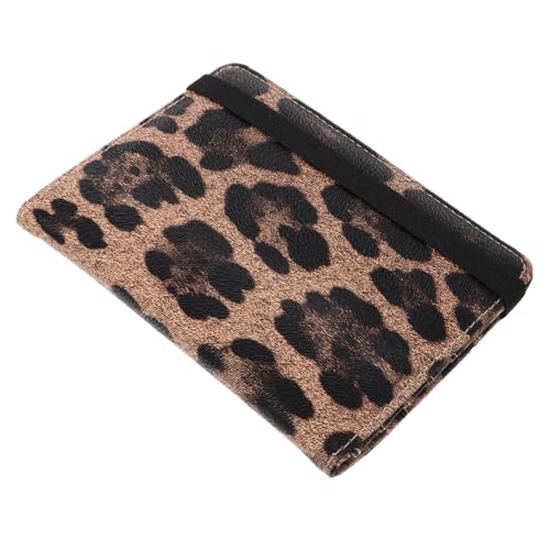GALPADA Leopardenmuster Kartenpassage Hundefutter Ohr Ohraufkleber Hundefutter Futterspender Unsichtbare Aufkleber Kleiner Haustier Futterspender Damengürtel Flugticket Zertifikattasche von GALPADA