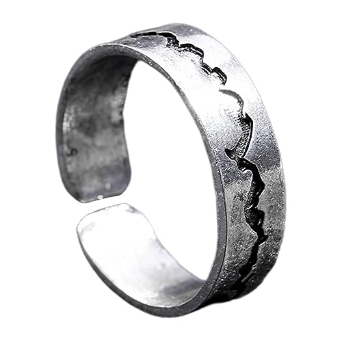 GALPADA Nachtleuchtender Ring Aus Antikem Silber Kreativer Fingerring Mit Öffnung Verstellbar Für Modischen Modeschmuck von GALPADA