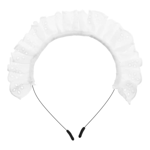 GALPADA Lolita Stirnband Aus Spitze Für Damen Und Mädchen Dienstmädchen Anime Cosplay Kopfbedeckung Vom Dienstmädchen Inspiriertes Haar Accessoire Cosplay Requisiten von GALPADA