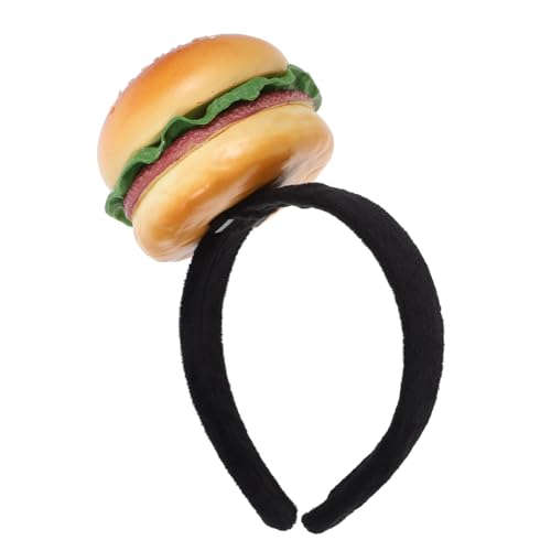 GALPADA Lustiges Hamburger Stirnband aus Weichem Material Leichter Tragbarer Kopfschmuck für Themenpartys Karneval Cosplay und Festliche Anlässe Realistische Food Farbintensiv und von GALPADA