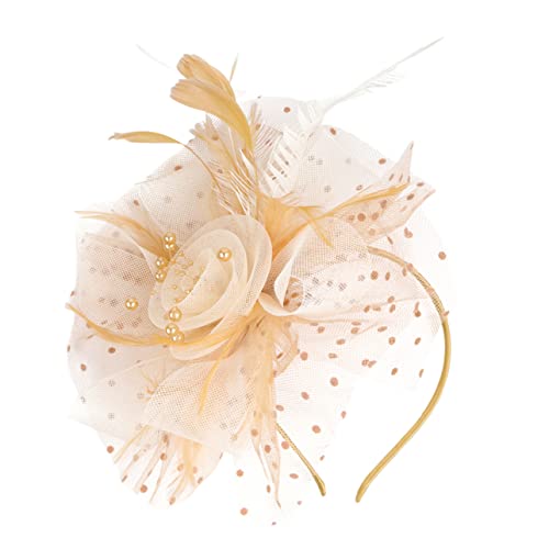 GALPADA Luxuriöser Fascinator Für Hochzeiten Leichtes Stirnband Brautaccessoire Damen-kopfbedeckung Teeparty-kopfschmuck von GALPADA