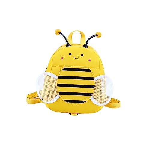 GALPADA Mädchen Rucksack Biene Cartoon Tasche Für Kinder Gelb Leicht Mit Brustgurt Für Reisen Und Schule von GALPADA