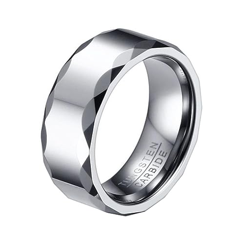 GALPADA Männer klingeln Ringe Wolframring ringd geschenke für valentinstag valentinsgeschenk valentine geschenke Anruf Herrenring Fingerring Ring aus Wolframstahl Trend einstellen Mann von GALPADA