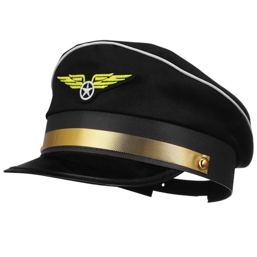 GALPADA Decorative Airline Hat Für Erwachsene Verstellbare Cosplay Für Themenpartys Halloween Und Komfortabel Und Für GALPADA Decorative Airline Hat Für Erwachsene Verstellbare Cosplay Für Themenpartys Halloween Und Komfortabel Und Für von GALPADA