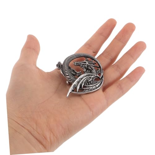GALPADA Medieval Punk Brooch Drachenflammen Anstecker aus Langlebiger Legierung Mittelalterlicher Tier Lapel Pin Modisches Accessoire für Männer und Frauen Robustes Jacken und von GALPADA