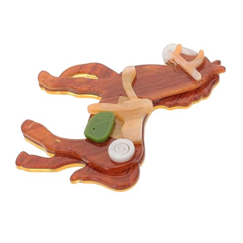 GALPADA Metall Horse Brosche Damen Cartoon Anstecknadel für Kleidung Rucksäcke Schals Vielseitiges Accessoire zur Feier Chinesischen Neujahrs und Festlicher Anlässe von GALPADA