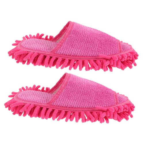 GALPADA Mikrofaser-reinigungshausschuhe Damen Weiche Bodenwischer Slippers Rutschfest Abnehmbar Waschbar für Holz Fliesen Vinyl Böden Indoor Home Slippers von GALPADA