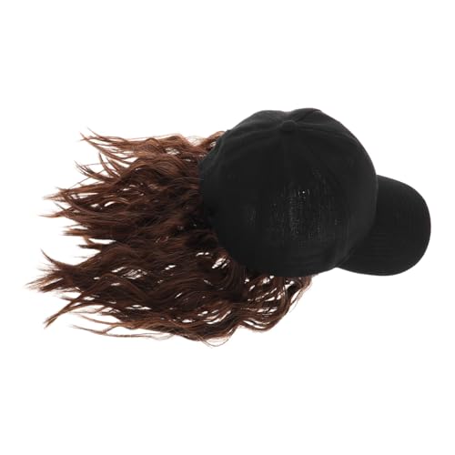 GALPADA Moderne Baseballcap mit Integrierter Kurzen Lockiger Perücke für Damen Stylische frisur Bequeme Synthetisches Haar für Alltag Reisen und Soziale Anlässe von GALPADA