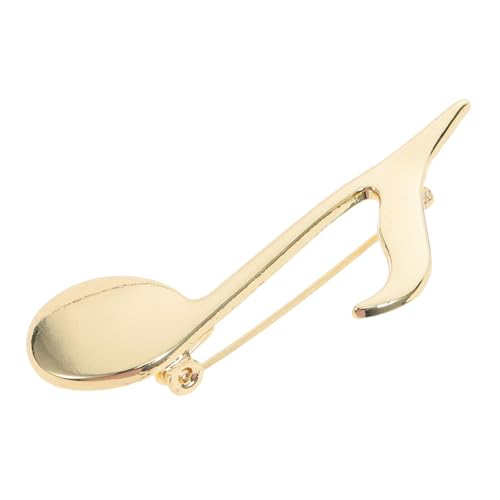 GALPADA Musiknoten Brosche Goldfarben Poliert Musikliebhaber Schmuck Accessoire für Kleidung Taschen Hüte Unisex von GALPADA