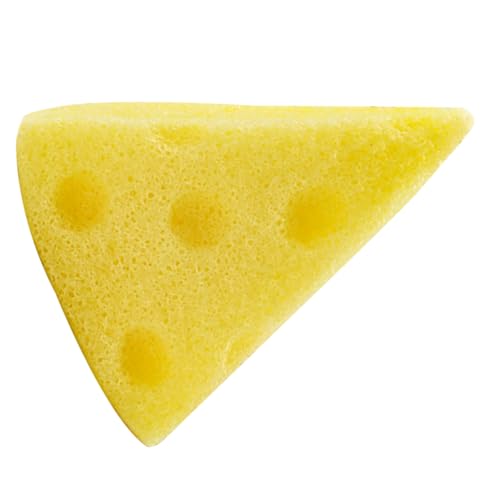 GALPADA Natürlicher Doppelseitiger Gesichtsschwamm Käseform Sanftes Peeling Make Up Entferner Leichtes Tragbares Reinigungspad für Empfindliche Haut Zuhause Reisen von GALPADA