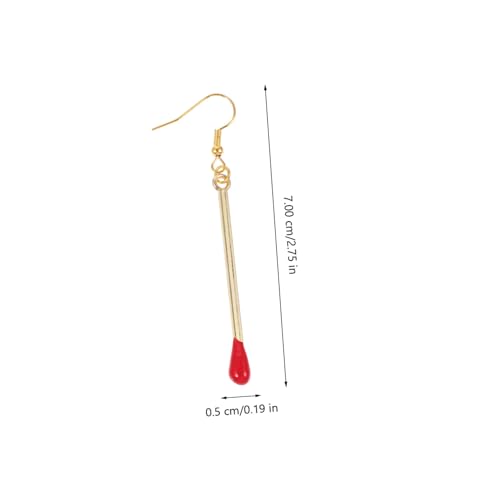 GALPADA Neuartige Matchstick Ohrstecker für Damen Leichte Lustige Modeschmuck Ohrringe Auffällige Party Accessoires Vielseitig Kombinierbar für Alltag und Besondere Anlässe von GALPADA