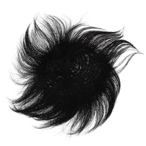 GALPADA Neuausgabe Toupet Haarperücke für Männer Haarverlängerung für Männer Männerperücken aus Echthaar realistisch toupee for men echthaar+perücke Männerhaarperücke Mann Perücken Black von GALPADA