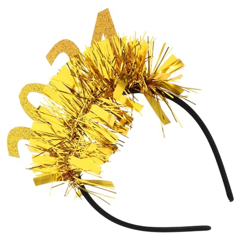 GALPADA Neujahr Haarreif Gold Stirnband Silvester Party Kopfschmuck mit Zahlenfestlicher Haarschmuck für Silvester Feier Foto Requisiten von GALPADA