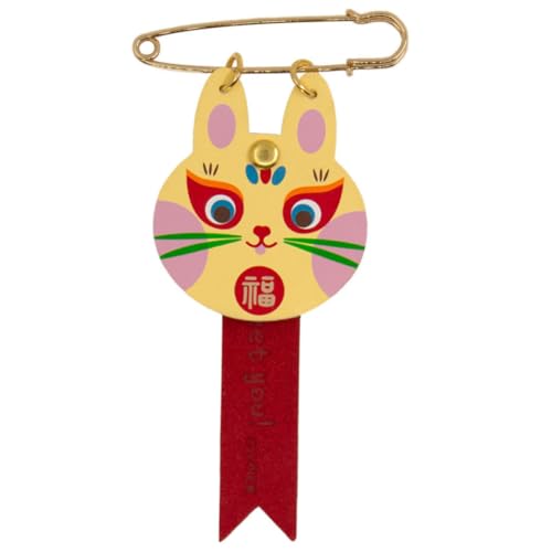 GALPADA Niedliche Retro Kaninchen Brosche Anstecknadel aus Chinesischer Stil Fester Halt Kratzer Vielseitiges Accessoire für Kleidung Schals und Hüte Perfektes zu Ostern und Valentinstag von GALPADA