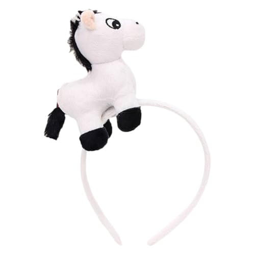 GALPADA Niedliches Pferde Haarband Jahr Pferdes Plüsch Haarreif für Erwachsene und Tier Haarband zum Schminken Waschen Sport und Kostümparty Langlebige Farben von GALPADA