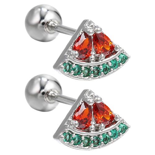 GALPADA Ohrringe Modeschmuck 2 Paar Wassermelonen-ohrstecker Strass-sommerfrucht-ohrringe Palästina-ohrstecker Dekorative -ohrringe Schmuck Für Mädchen Und Frauen Ohrringe Für Damen von GALPADA