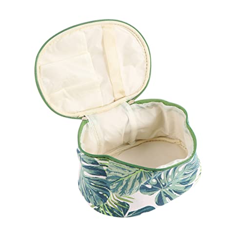GALPADA Ovaler Make Up Beutel Tragbare Canvas Aufbewahrungstasche mit Multifunktion Tropisches Monstera Druck Kosmetiktasche für Reisen und Toilettenartikel für Damen GALPADA Ovaler Make Up Beutel Tragbare Canvas Aufbewahrungstasche mit Multifunktion Tropisches Monstera Druck Kosmetiktasche für Reisen und Toilettenartikel für Damen von GALPADA