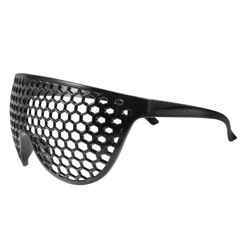 GALPADA Oversized Sonnenbrille Damen Herren Einteiliges Design Uv-schutz Trendige Outdoor Sonnenbrille mit Lochmuster Modische Party Eyewear für Radfahrer und Freizeit von GALPADA